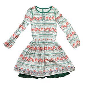 Matilda Jane Spirited Song Dress Girl's Size 8 435 Line 100% Rayon Green, Orange